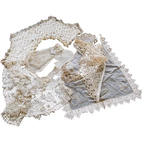 Selection Of Victorian Lace Collars Bibs From Activretrocollectibles