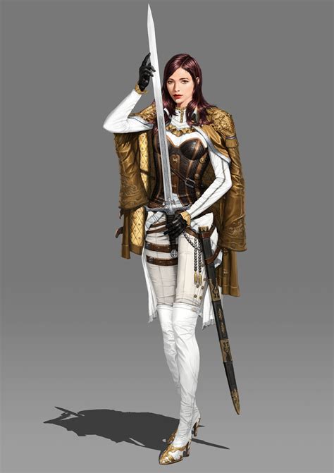 Artstation Aristocrat Instructor Mi Ker Fantasy Female Warrior