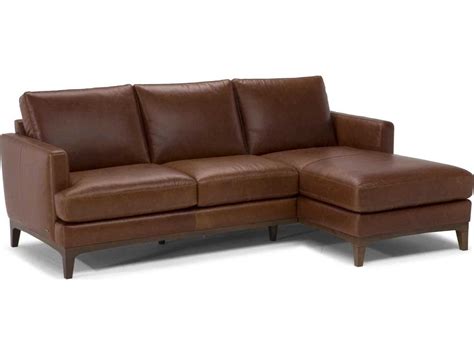 Natuzzi Editions Nostalgia 55 Wide Leather Upholstered Sectional Sofa