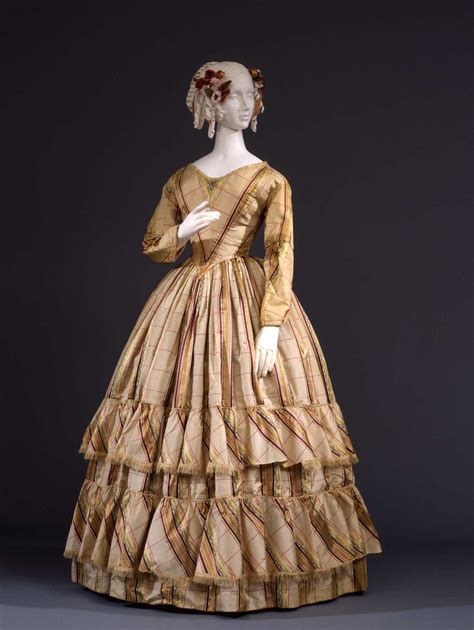 Ephemeral Elegance “ Silk Taffeta Day Dress Ca 1845 48 Palazzo Pitti