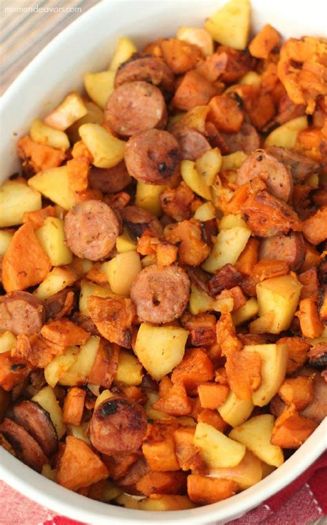 I like all the ingredients but i didn't like them together. One-Pan Paleo Chicken Apple Sausage & Sweet Potato Skillet | Sweet potato skillet, Chicken ...