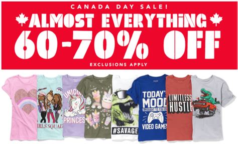 The Childrens Place Canada Day Sale Save 60 70 Off Everything