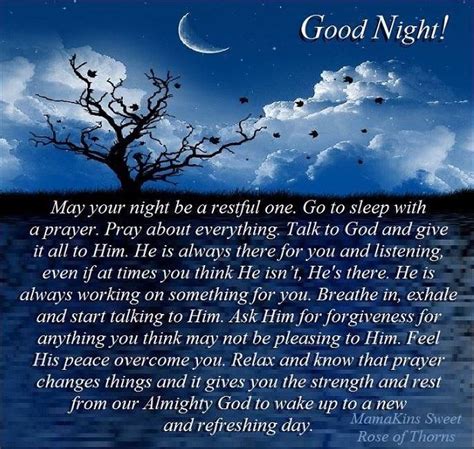 Pin By Lisa Blumer On Prayers And Blessings Good Night Prayer Night