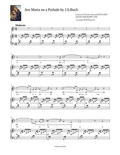 Ave Maria On A Prelude By Jsbach Charles Gounod Sheet Music For