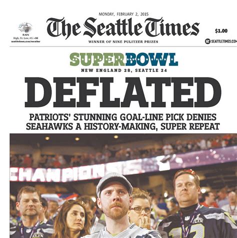 ‘the Seattle Times Has A Perfect Front Page After The Super Bowl For