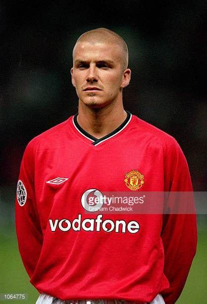 Portrait Of David Beckham Of Manchester United Before The Uefa