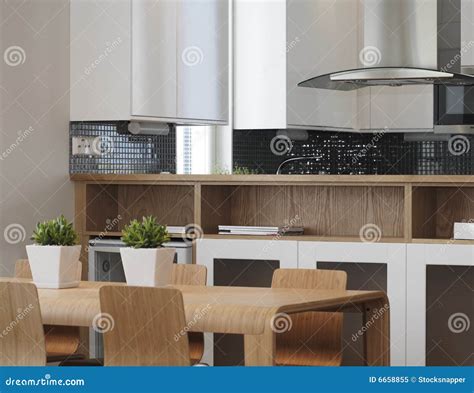 Modern Kitchen Stock Image Image Of Furniture Home Room 6658855