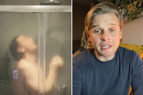 jeff brazier thrills fans as he strips totally naked to film himself taking freezing cold shower