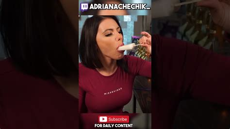 Adriana Chechik Sucking On Twitch 😲shorts Youtube