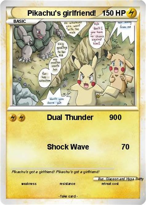 Pokémon Pikachu S Girlfriend Dual Thunder 900 My Pokemon Card