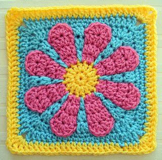 Ravelry Kcatchin S Daisy Flower Crochet Charity Square