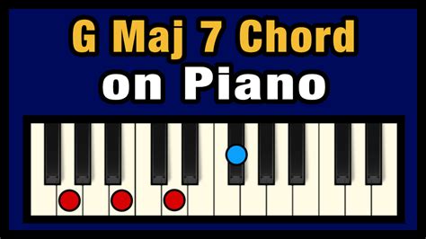 G Maj 7 Chord On Piano Free Chart Professional Composers