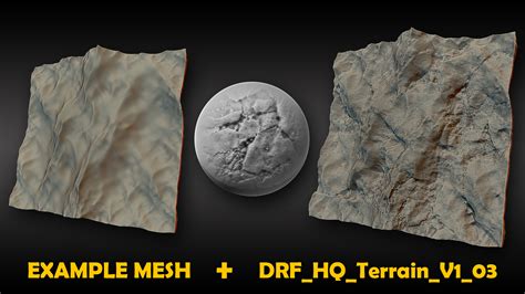Ultra HQ Terrain, Rock Sculpt Seamless Zbrush brushes & Alphas ...