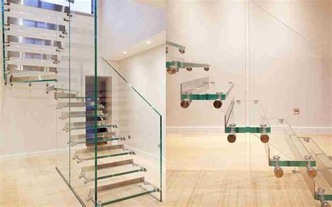 Super Strong Unbreakable Floating Glass Staircase 888 24mm Laminated