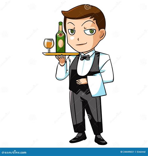 Waiter Stock Illustration Illustration Of Work Personnel 24449651
