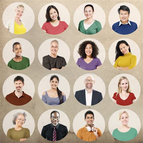 Diverse Group People Multiethnic Collection Concept Stock Image Image
