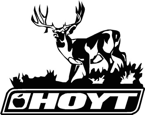 Hoyt Bows Logo With Deer Deer Hunting Logo Hunting Decal Pet Logo