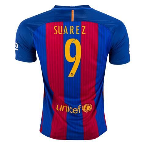 Barcelona 1617 Luis Suarez Home Soccer Jersey Golden Shoe Winner