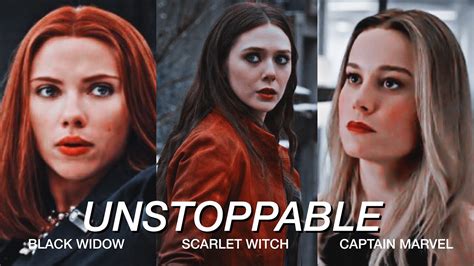 Black Widow Scarlet Witch Captain Marvel Unstoppable Youtube Music