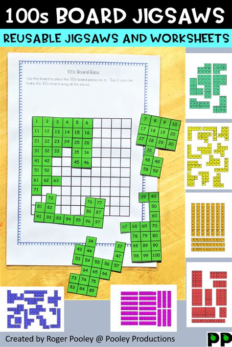 100s Board Jigsaws Math Centers Fun Education Creative Lesson Plans