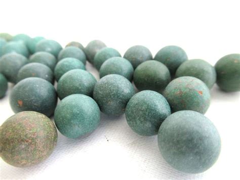 Clay Marbles Set Of 30 Green Antique Clay Marbles Antique Green Marb