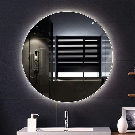 Landed 80cm Mirror Backlight Round Led Illuminated Bathroom Mirror