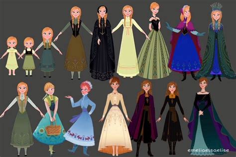 Samantha On Instagram “all Of Annas Outfits While Elsa Outfits Are All Beautiful Disney