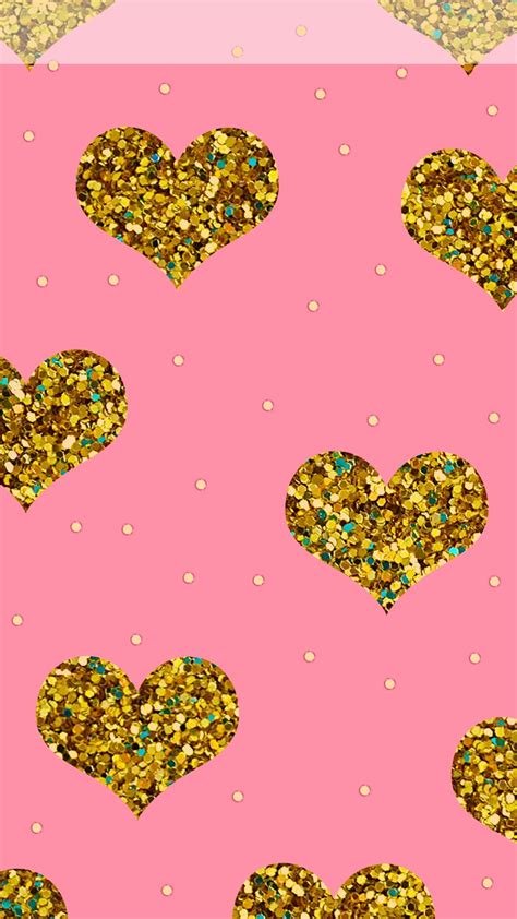 Iphone Wallpaper Winter Sparkle Wallpaper Rose Gold Wallpaper Heart