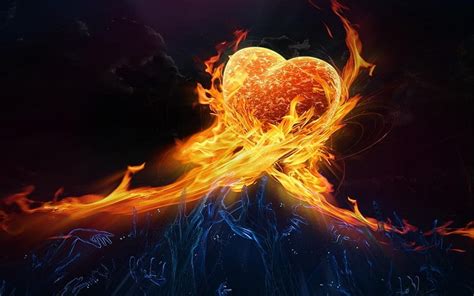 Art Fire Hearts Valentines Day Hd Wallpaper Pxfuel