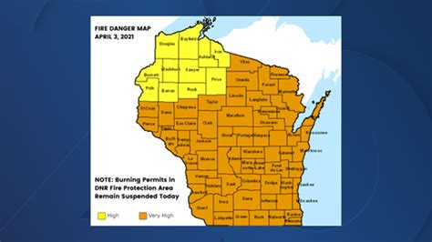 Dnr Majority Of Wisconsin Under Very High Fire Danger