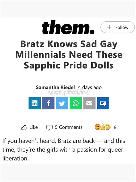 Bratz Know Sad Gay Millennials Need These Sapphic Pride Dolls Sticker For Sale By
