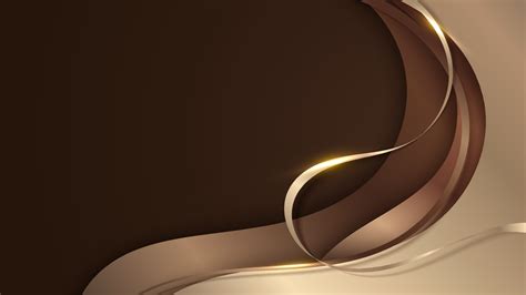 Abstract 3d Modern Luxury Banner Design Template Golden Wave Paper Cut