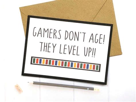 Gaming Birthday Card Cards For Gamers Video Game Card Gaming