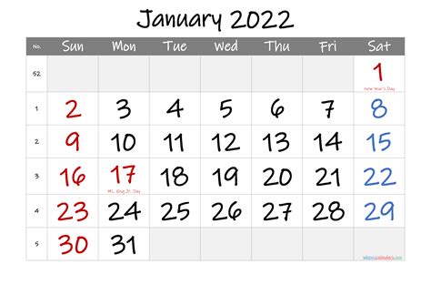 January 2022 Free Printable Calendar Template Noif22m25