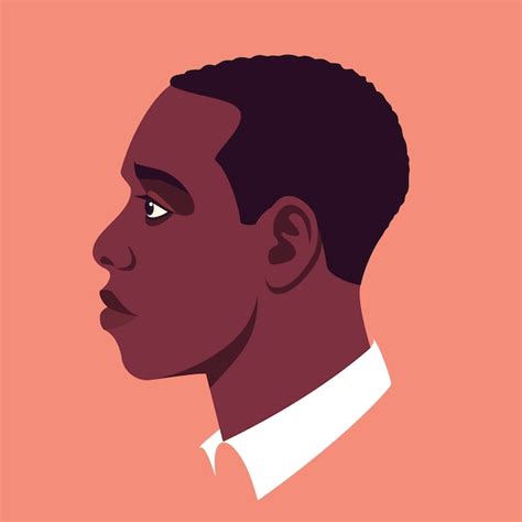 Jeune Homme Africain Face La Vue Lat Rale Portrait D Un Tudiant S Rieux De Profil Vecteur