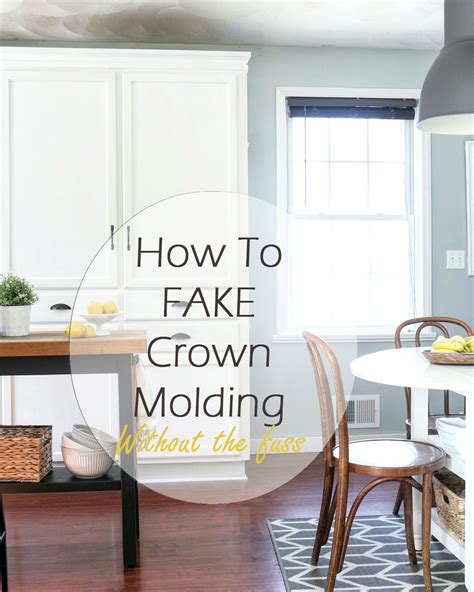 I love crown molding as it turns corners. My DIY Kitchen: Cabinet Crown Molding, How to Fake the ...