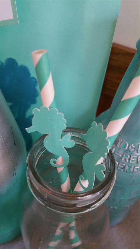 Party decorations for all occasions. Seahorse party decorations sea horse paper straws under the