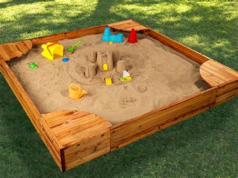 Backyard Wooden Sandbox Backyard Sandbox Backyard Play Kids Sandbox