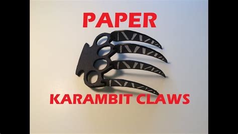 How To Make Paper Karambit Claws Paper Wolverine Claws Youtube