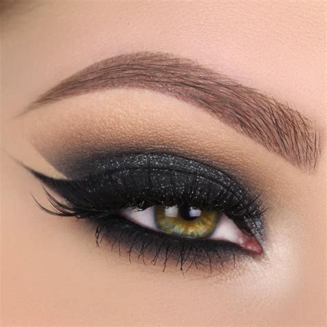 Shimmery Black Smokey Eye Dramatic Evening Makeup Taniawallerx3 With Double Wing One Smokey