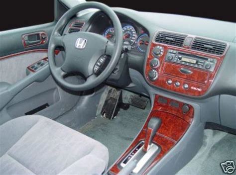 Sell Honda Civic Lx Ex Sedan Coupe Interior Wood Dash Trim Kit Set 2003