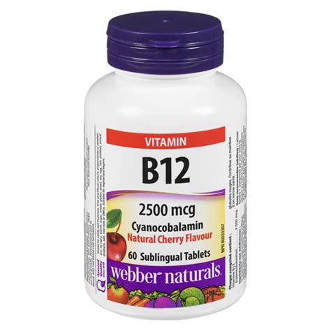 Webber Naturals Cherry 2500 Mcg Vitamin B12 60 Ct Instacart