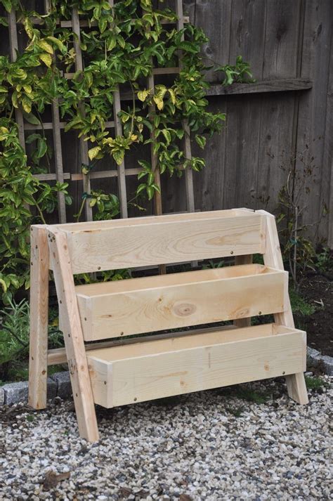 Vegtrug small wall hugger raised garden. DIY Tiered Strawberry Planter | Vertical Planter Box for ...
