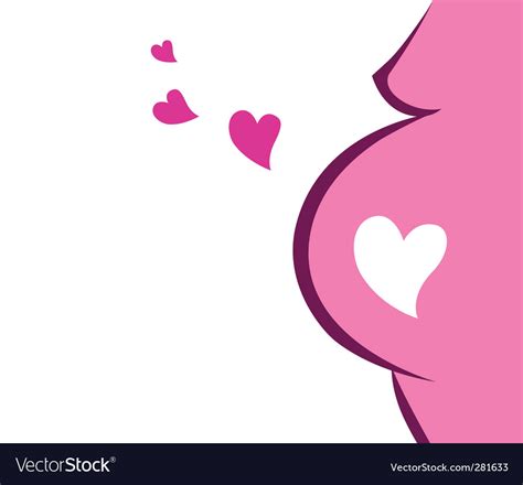 pregnant woman icon with heart royalty free vector image