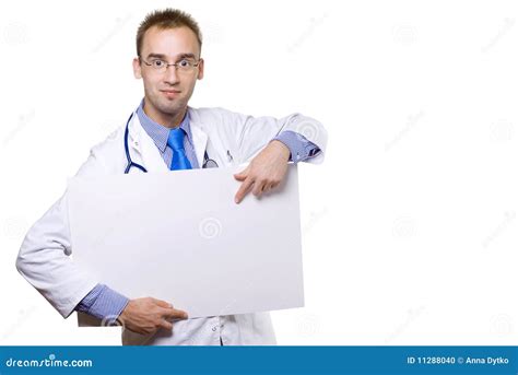 Doctor And Blank Board Stock Photo Image Of Isolated 11288040