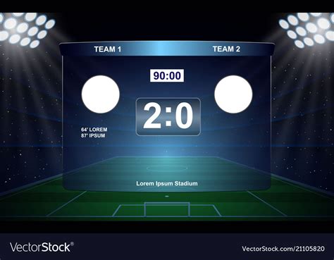 Football Scoreboard Royalty Free Vector Image Vectorstock