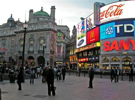 Dst in use +1 hour. Piccadilly Circus - London England's Equivalent to Time Square