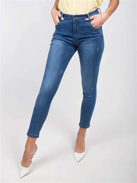 Calças ganga skinny jeans brilhantes