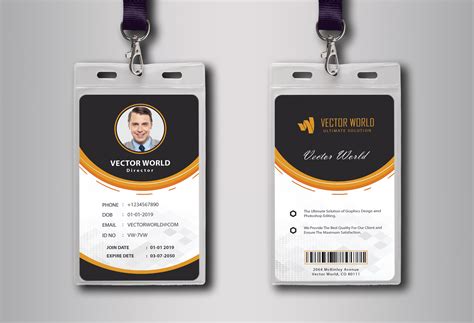 Business Id Cards Free 54 Id Card Designs In Psd Vector Eps Ai