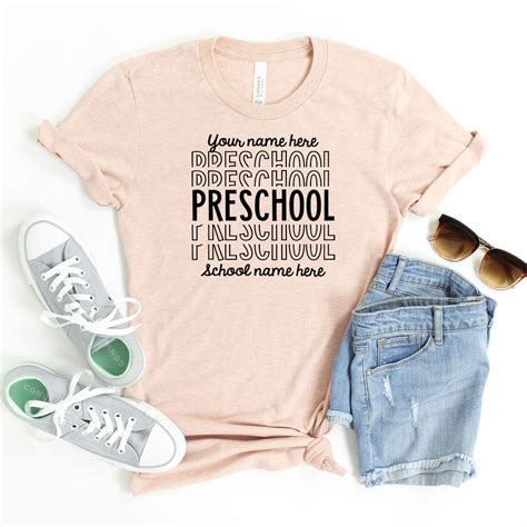 Preschool Teacher Shirt Preschool Teacher Shirt Personalized Etsy